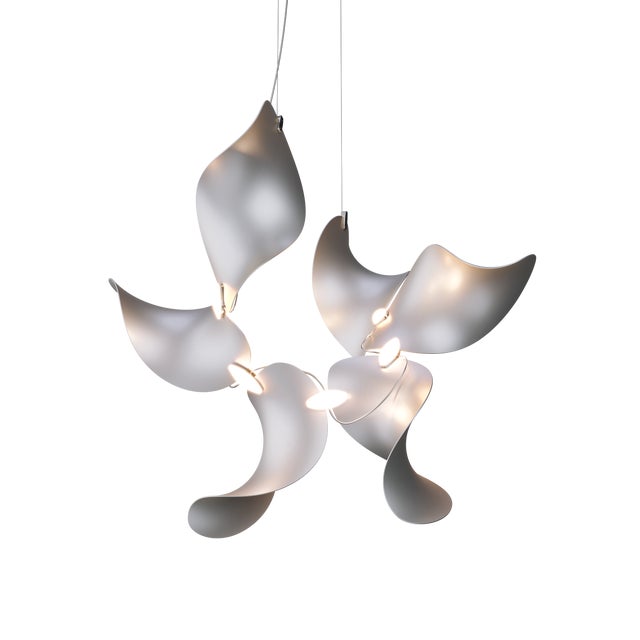 Dune 6 Cluster Pendant Light with Silver Anodized Shades by Daniel Becker For Sale - Image 9 of 9