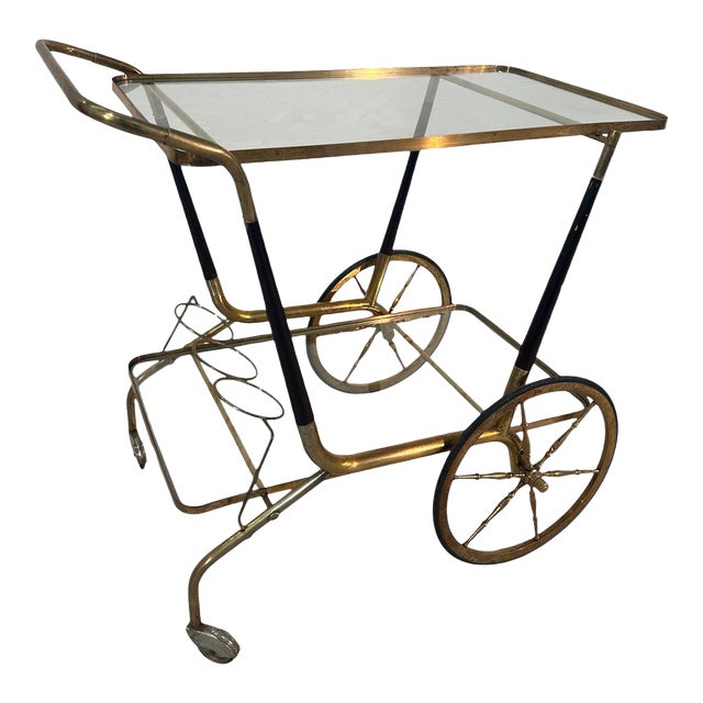 Mid Century Italian Bar Cart by Cesare Lacca For Sale