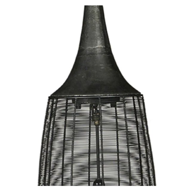 Unique industrial style pendant light formed with black iron and wire. This light looks beautiful on its own and in...