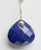 A pair of cushion cut, heart-shaped lapis lazuli drop earrings with 18K gold ear wires. For pierced ears. The fine jewelry...