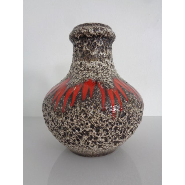 1970s Glazed Lava Ceramic Handled Vase from Scheurich, Germany, 1970s For Sale - Image 5 of 16