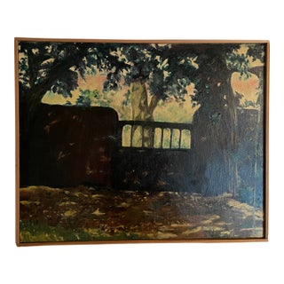 1990s Catherine Beale "Solitude" Watercolor Framed Painting For Sale