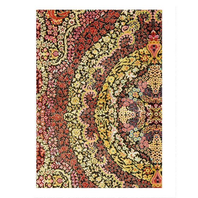 Persian Qum Design Viscose on a cotton foundation with a medallion This rug has a dense, soft pile, and excellent quality,...