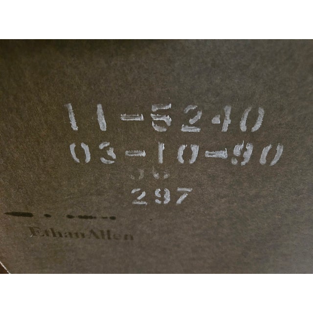 1990s Ethan Allen Georgian Court Mirror Trifold Dresser Chest Cherry Chippendale 297 For Sale - Image 9 of 13