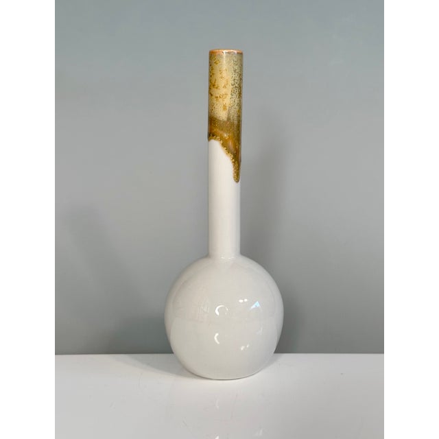 Brown Long-Necked Ceramic Vase by Peter Müller for Sgrafo Modern, Germany, 1970s For Sale - Image 8 of 8