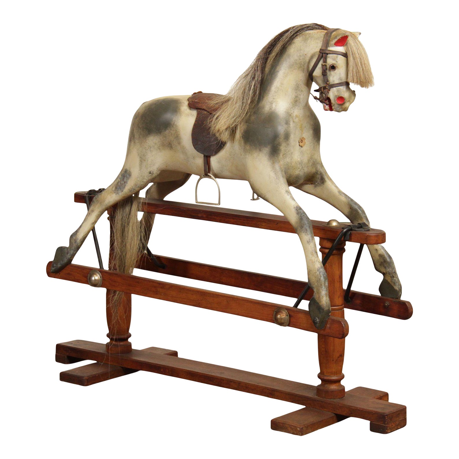 Antique Victorian Wooden Glider Rocking Horse Chairish