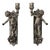 Renaissance-style Italian cherubim wall sconces! Made in Italy by Jennini (marked in base). Metallic material with aged...