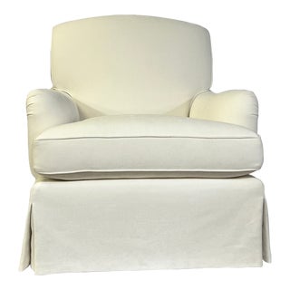 Custom English Arm Club Chair For Sale