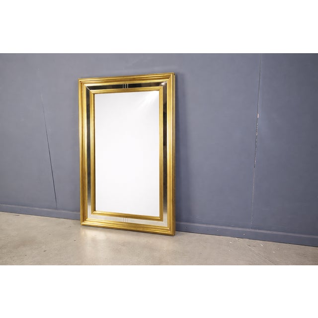 Mid-Century Modern Vintage Giltwood Mirror, 1970s For Sale - Image 3 of 9