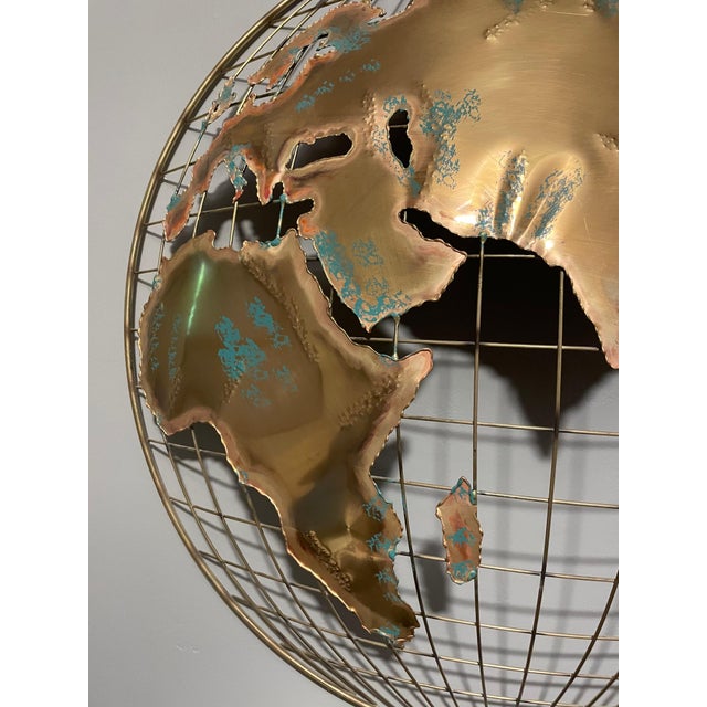 Curtis Jere World Map / Globe Wall Sculpture - A Pair For Sale - Image 13 of 18
