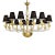 Modern Linear “Transparent” and Gold-Leaf Murano Glass Chandelier For Sale