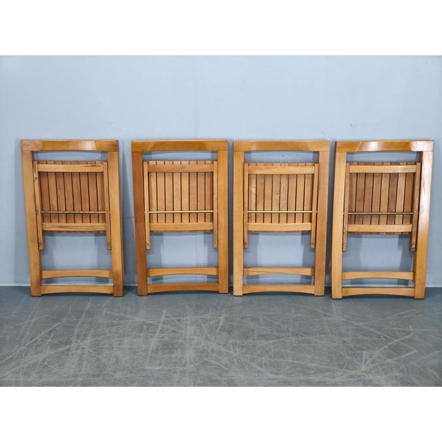 Trieste Folding Chairs by Aldo Jacober for Alberto Bazzani, 1960s, Set of 4 For Sale - Image 18 of 18