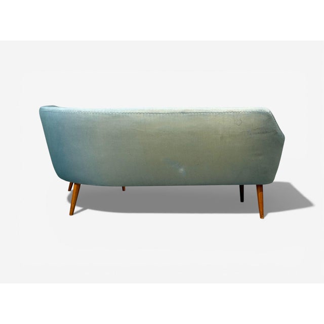 Danish Modern, Corner Sofa, Fabric, Wood, Denmark, 1950s For Sale - Image 12 of 12