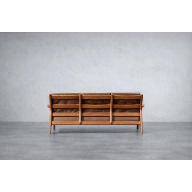 Mid-Century Modern Danish Three-Seater Sofa in Brown Leather by Georg Thams for A/S Vejen Polstermöbelfabrik, 1960s For Sale - Image 13 of 18