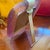 1990s Barovier Style Art Deco Pink Murano Glass and Brass Picture Frame For Sale - Image 6 of 12