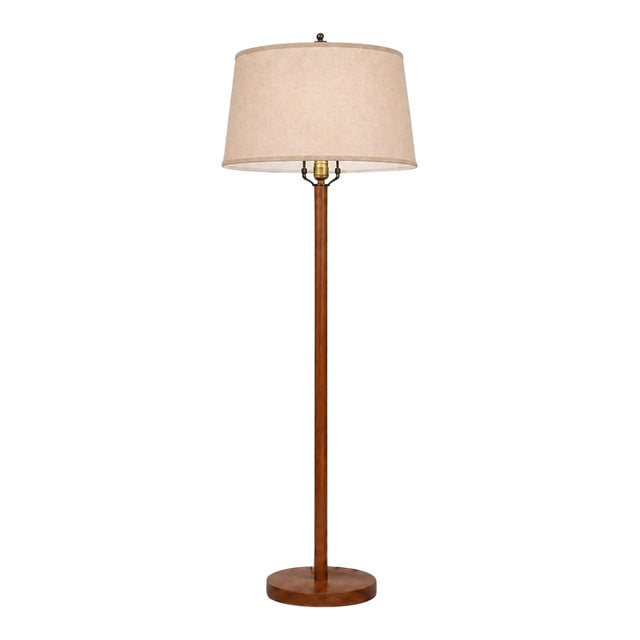 1960s Walnut Mid Century Modern Floor Lamp For Sale
