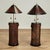 1920s Antique English Leather Bucket Table Lamps With Armorial Crests - a Pair For Sale - Image 10 of 11