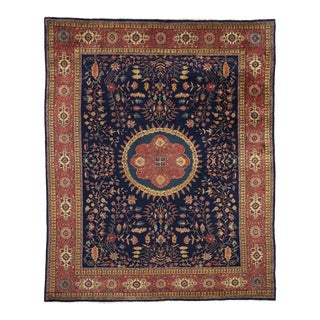 Vintage Indian Sarouk Rug - 07'11 X 09'08 For Sale