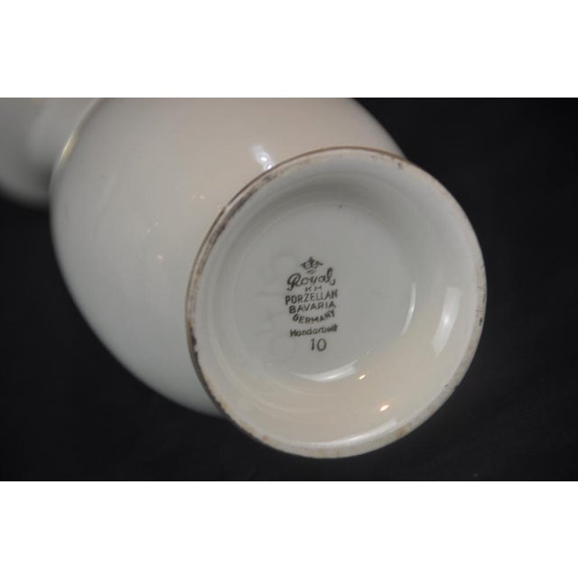 German Vase from Bavaria Gilded Edges, 1970s For Sale - Image 6 of 8
