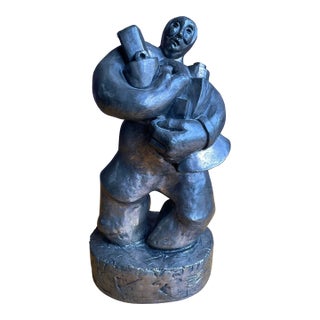 Woman Carrying Items Sculpture by Carole Shultz 1974 83/250 For Sale