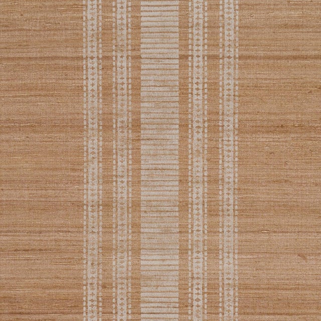Traditional Sample - Schumacher Cassia Silk Stripe Wallcovering Wallcovering In Neutral For Sale - Image 3 of 6