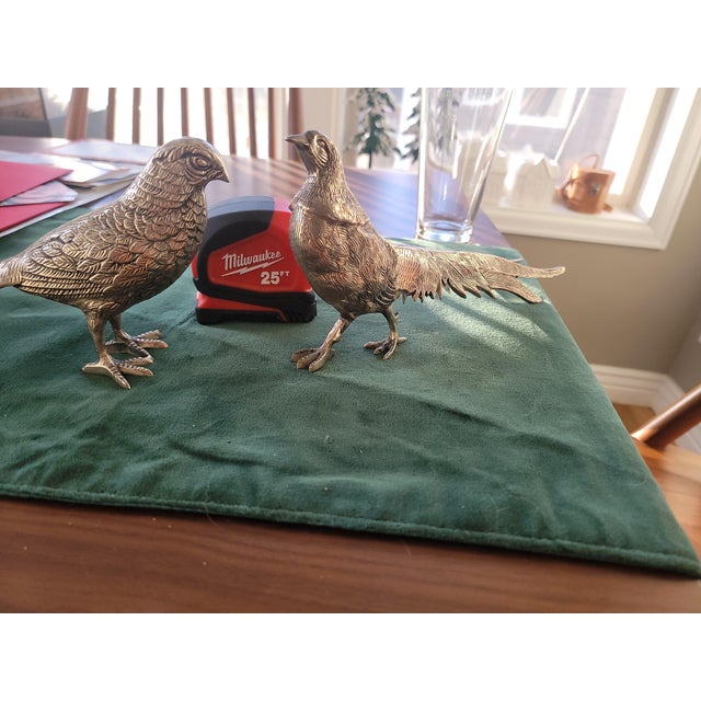 Pair of Late 20th Century Silver Tone Bird Figurines For Sale - Image 15 of 15