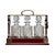 Glass Antique English Edwardian Betjemann’s Cut Crystal Three Bottle Tantalus C. Early 20th Century For Sale - Image 7 of 8