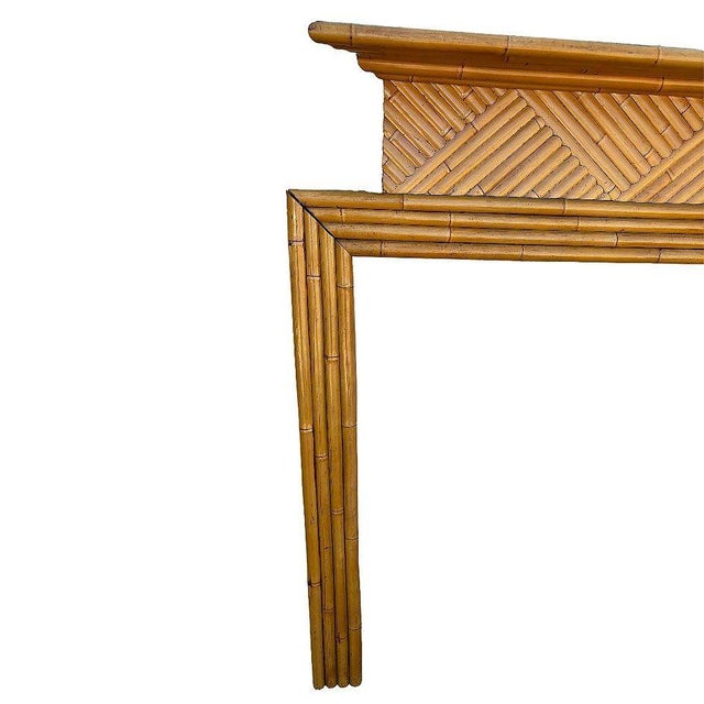 Transform your space with this restored piece of Hollywood history featuring a rattan fireplace surround custom-made for...