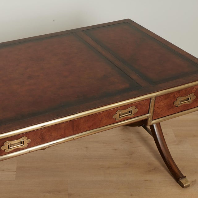 Vintage Leather Top Desk From the Hemmingway Collection by Thomasville For Sale - Image 9 of 18