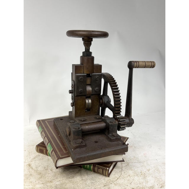 Flywheel Goldsmith Rolling Mill, Late 19th Century For Sale - Image 9 of 10
