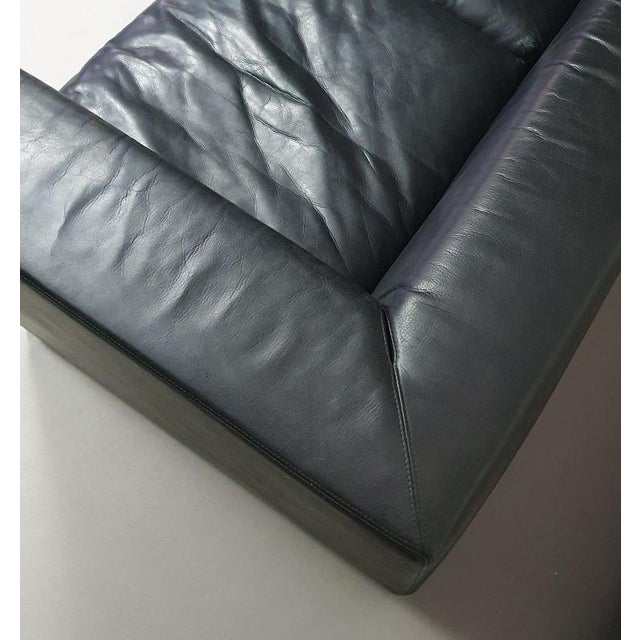 Animal Skin Camin Sofa in Black Leather by Paolo Piva for Wittmann For Sale - Image 7 of 13