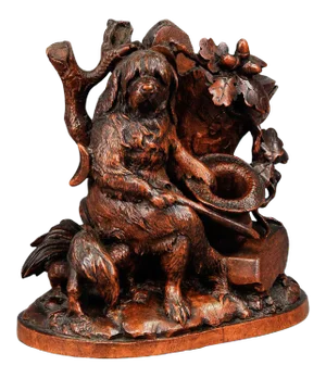 Black Forest Carved Disabled Dog - Brienz Ca. 1900