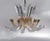 Late 20th Century Curved Italian Murano Crystal Rib Prism Chandelier & Sconces in the Manner of Venini For Sale - Image 5 of 11