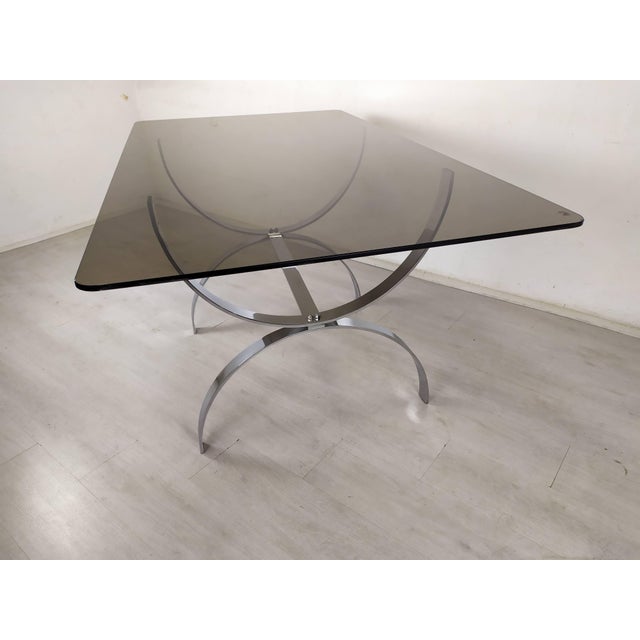 Vintage Glass Chrome Office Desk, 1970s For Sale - Image 3 of 18