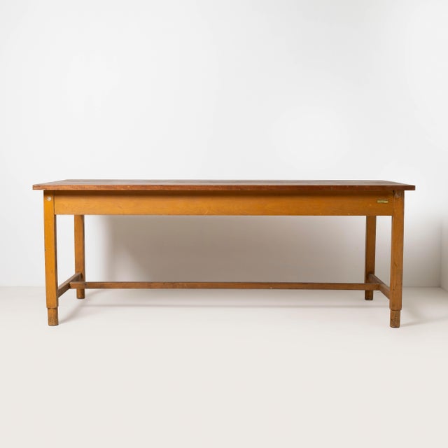 Industrial Farm Worktable with Wood, Czechoslovakia, 1960s For Sale - Image 6 of 11