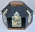 Vintage (1990's) Hexagonal Box has an Asian Influence. Different Vessels on Each Side. The Box is made of Wood &...
