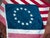 Real Vintage Betsy Ross American Revolutionary Flag 13 Stars Cotton 1976 With Beautiful Naturally Faded Patina and Wear. 3x5 For Sale In Philadelphia - Image 6 of 8