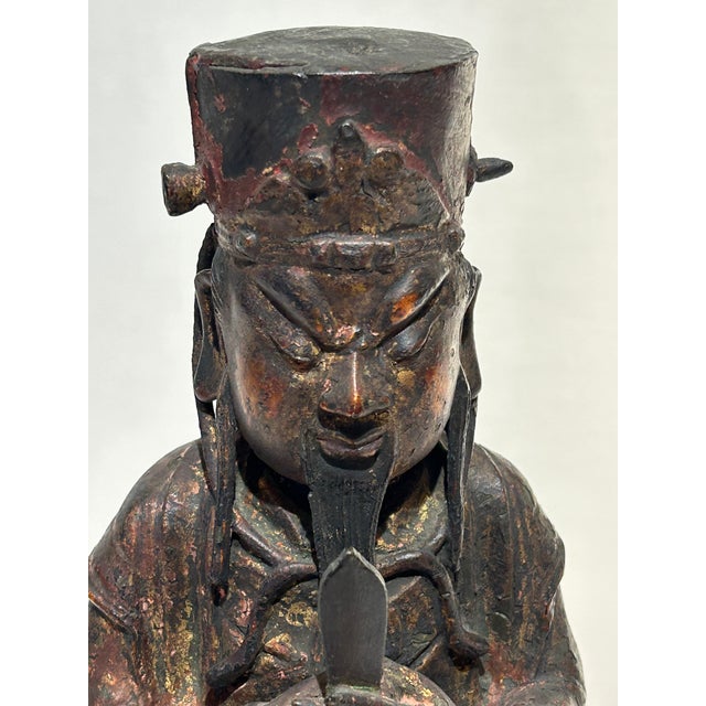 c.16th Century Chinese Ming Dynasty Bronze of Taoist Immortal For Sale - Image 4 of 12