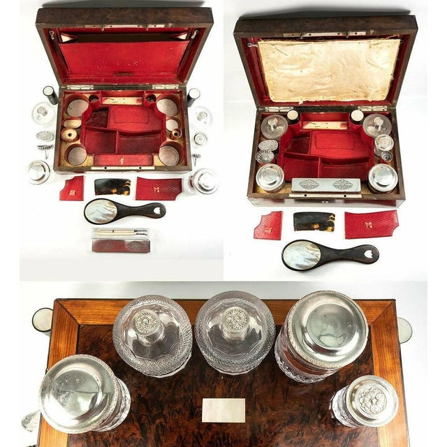 Early 19th Century Early 19th Century 1817 Antique French Palais Royal Nécessaire De Voyage, Sterling Vanity Set For Sale - Image 5 of 11