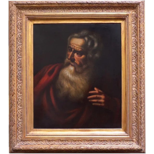 Portrait of Philosopher, Neapolitan School, 2008, Oil on Canvas, Framed For Sale - Image 7 of 7