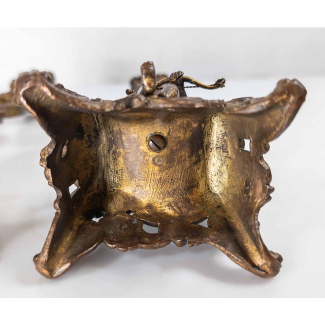 19th Century Pair of French Rococo Revival Gilt Bronze or Copper Alloy Candlesticks For Sale - Image 14 of 14