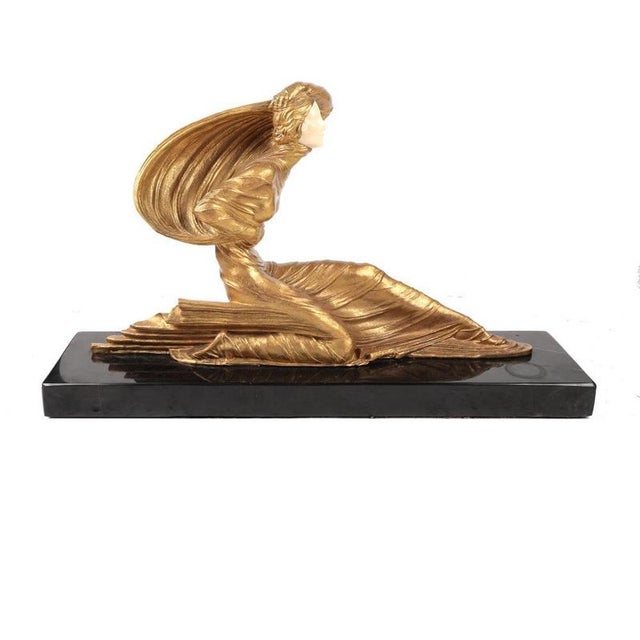 Art Deco Bronze Civa Statue after Demetre Chiparus For Sale - Image 5 of 5
