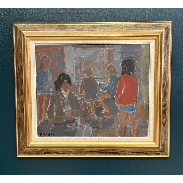 Svän Grandin, Gathering, 1960s, Oil on Canvas, Framed For Sale - Image 18 of 18