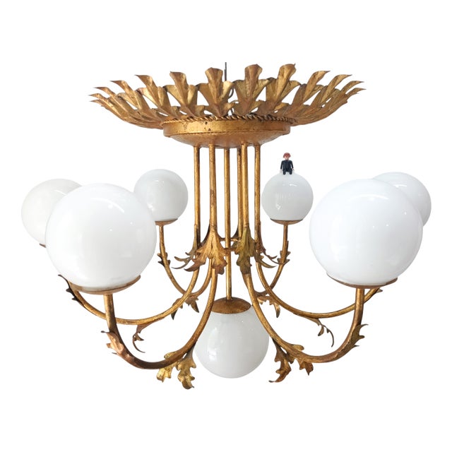 Regency Style Chandelier, 1950s For Sale