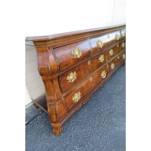 Burl Wood Bombay Long Dresser Bathroom Vanity By Drexel Heritage Chairish