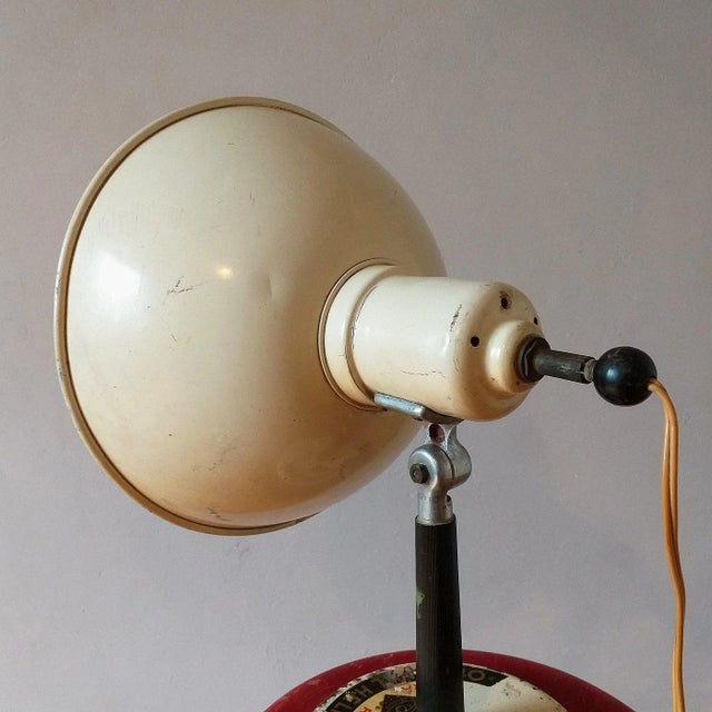 Vintage Medical Table Lamp was produced by the company Heliolux in 1960-1969. Made in Austria. Used in the medical field...