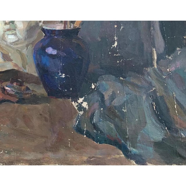 Still-Life Oil Painting Original Art Ukrainian Artist Sokllovsky G. 1960s For Sale - Image 6 of 6