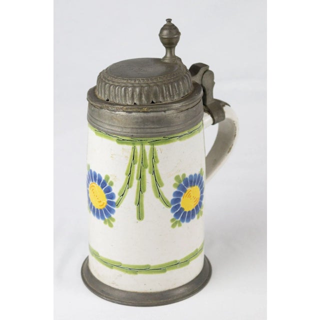 Antique Beer Mug with Floral Decorations For Sale - Image 6 of 11