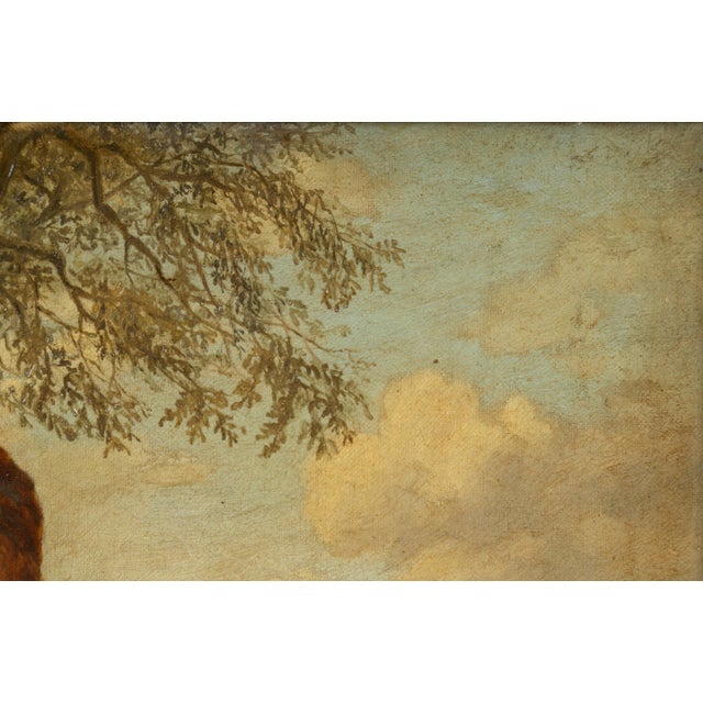 English 1880s Oil on Canvas Painting of a Boy with His Dog in Antique Gilt Frame For Sale - Image 12 of 12