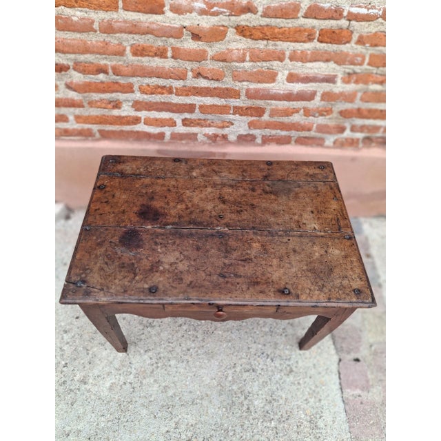 Rustic Louis XV Coffee Table in Walnut, 1700s For Sale - Image 3 of 7